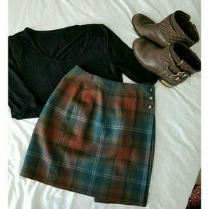 Ralph Lauren Petite Plaid Mini Skirt